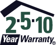 2-5-10 Year Warranty
